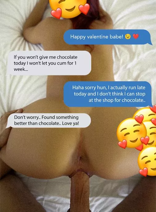 If you won't buy me chocolate for valentine then I will cheat... posted by RogueRomancer
