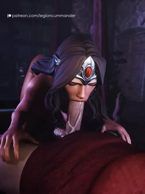 Mirana blowjob snapshot from video [Dota 2] (legioncummander) by legion_cum_mander