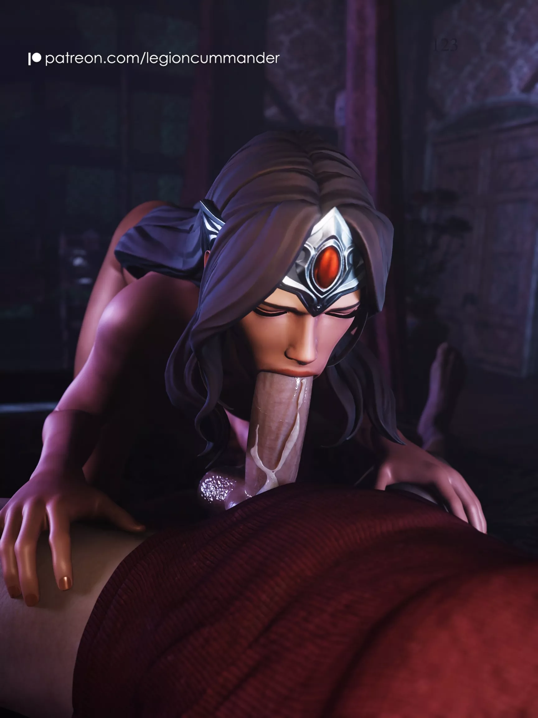 Mirana blowjob snapshot from video [Dota 2] (legioncummander) posted by legion_cum_mander