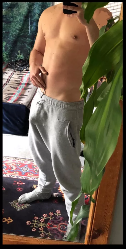 Who here enjoys gray sweatpants szn? 😏 🍆 by yunghung17