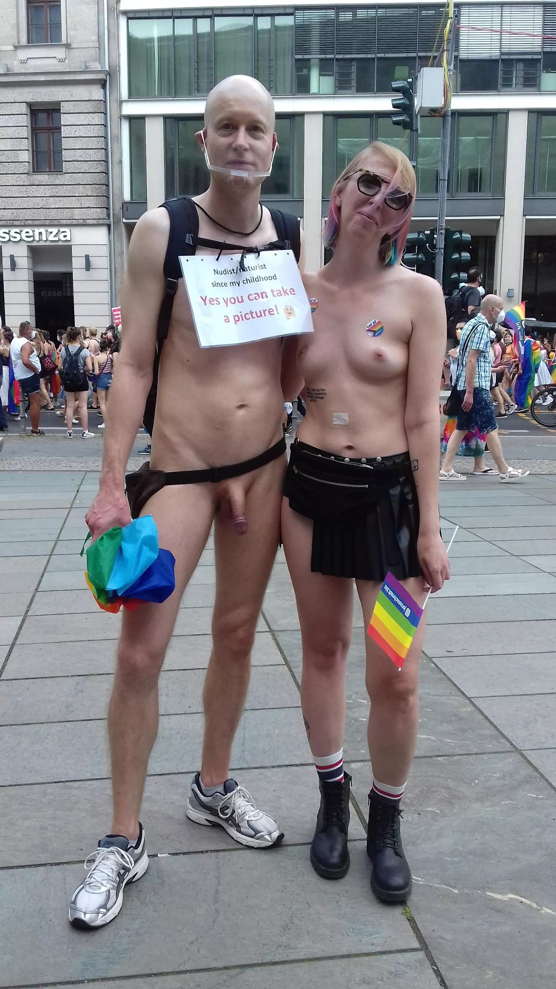 At Pride festival Berlin 2021, I hope internet loves my penis and her tits 😎 posted by ExcellentContract677