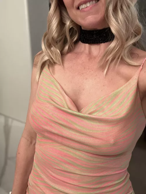 Braless with a choker by Charlotte-Milf