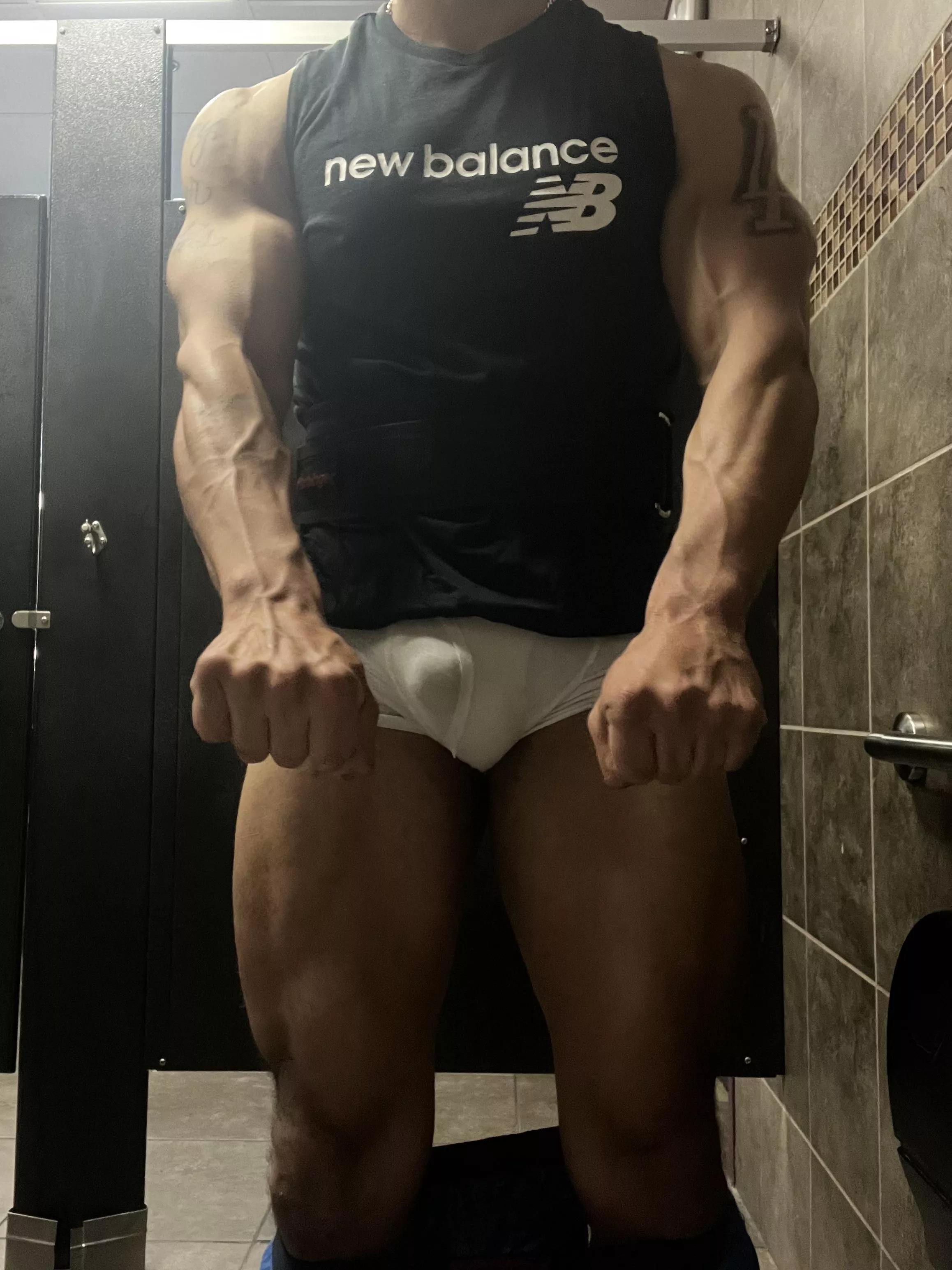 Caught me in the gym restroom posted by AdonisFit69