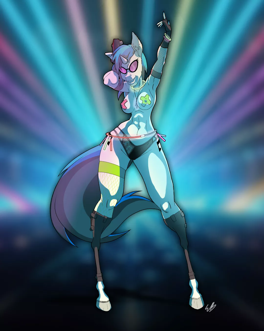 Hottest rave DJ in Equestria (Art by me) posted by Commercial_Steak_87