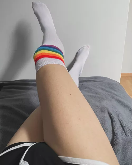 Is rainbow thigh highs means I’m gay >_< ? by Femsobi