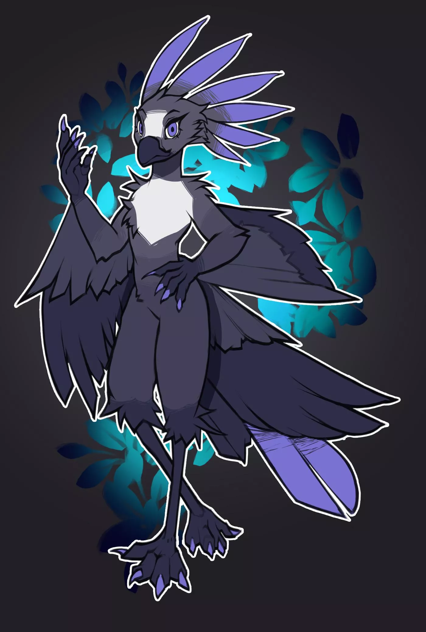 Look at this cute secretary bird! (@manustuff0 on twitter) posted by manu_artx