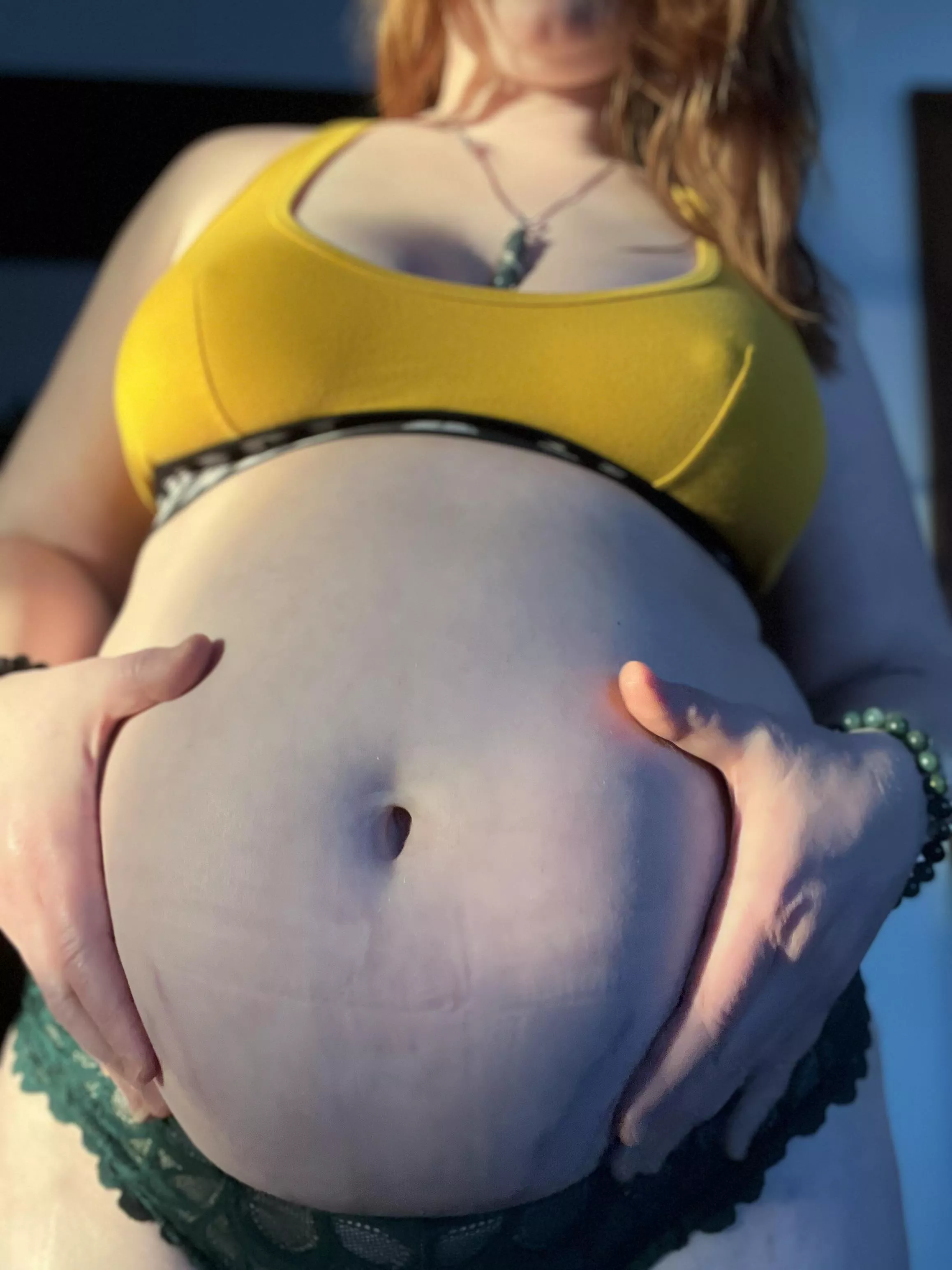 My belly button is getting so deep. posted by lavenderchub1