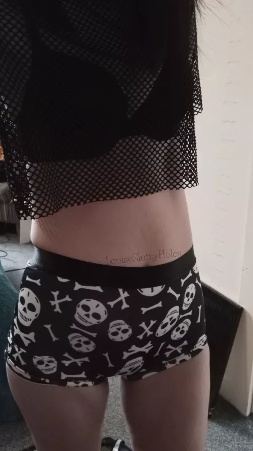 Sexy smooth skull ladies boxers are just one of my many pairs! From £20 24hr £25 48hr. Add-ons and long wears are available x [selling][UK] by louisesluttyholes