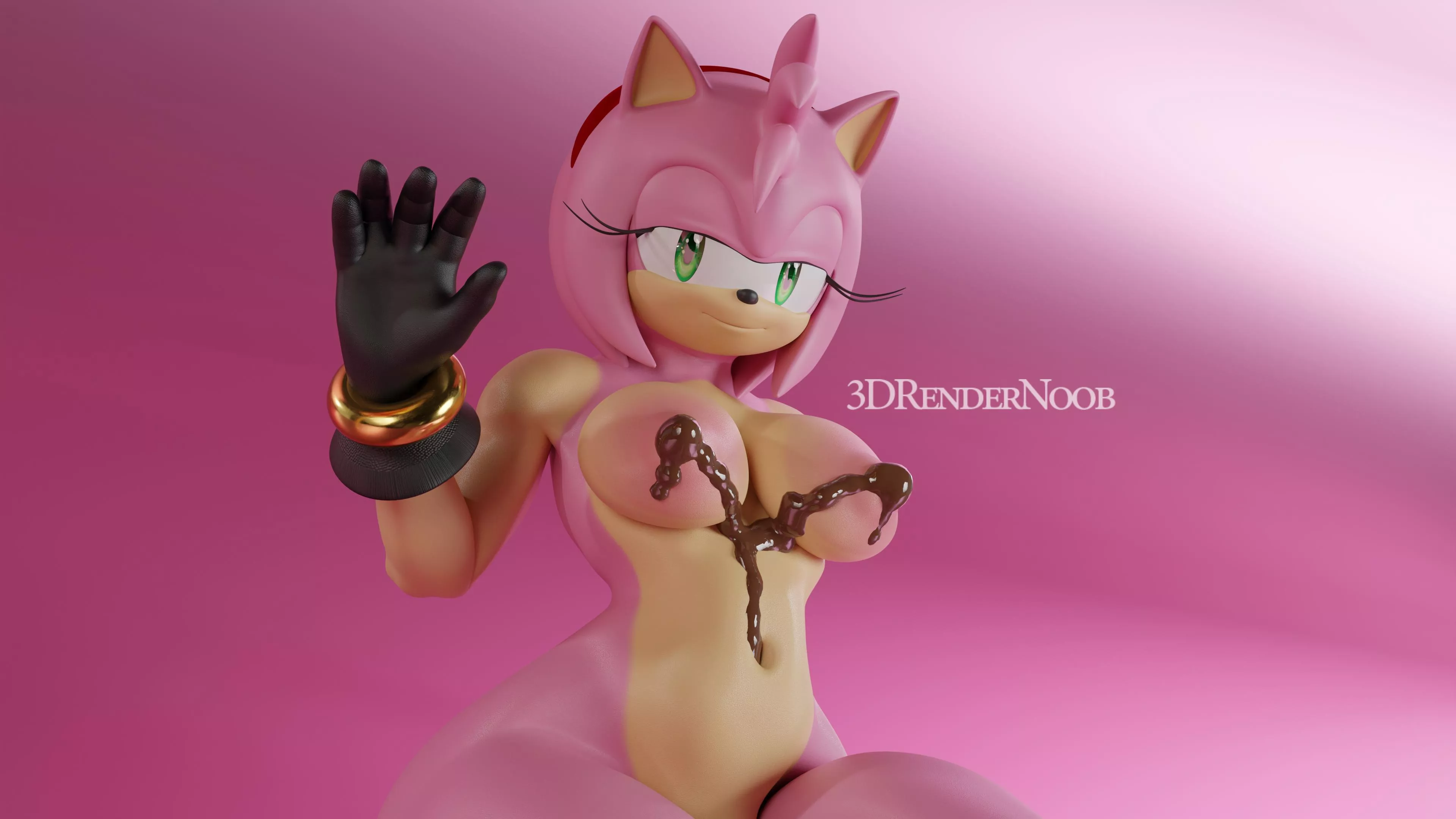 Amy Valentine's gift to Sonic (RenderNoob) posted by TruthanDarkness