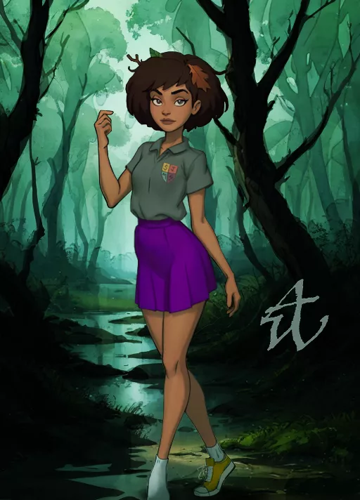 [Artwork] by (Abel_Waters) It's One Shoe Anne! In the swamps of Amphibia. Aged up 18+ posted by Abel_Waters