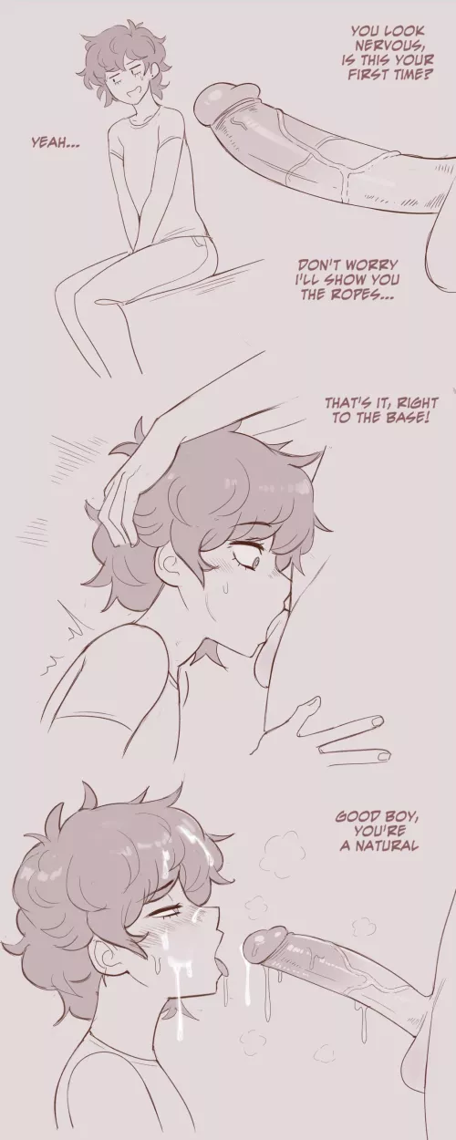 Being taught to serve dick must feel amazing~ ^_^ by Creativethefemboy