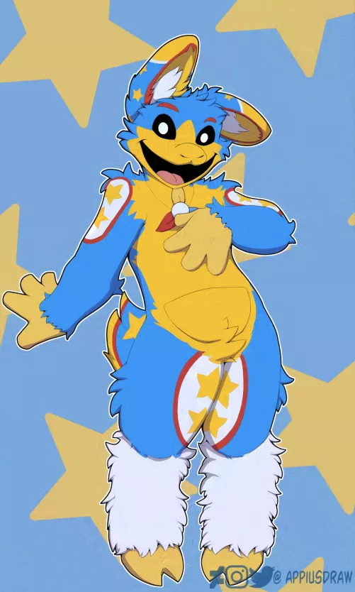 Bip as a Smiling Critter; Art by Me by AppiusWoof