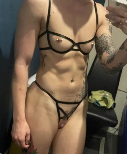 Boobs abs and big clit by MuscletattooedGirl