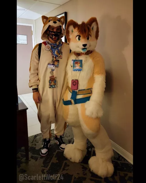 Happy Fursuit Friday!! 🐾 Today is also my 7th anniversary with my partner!💕 by scarlettwolf24
