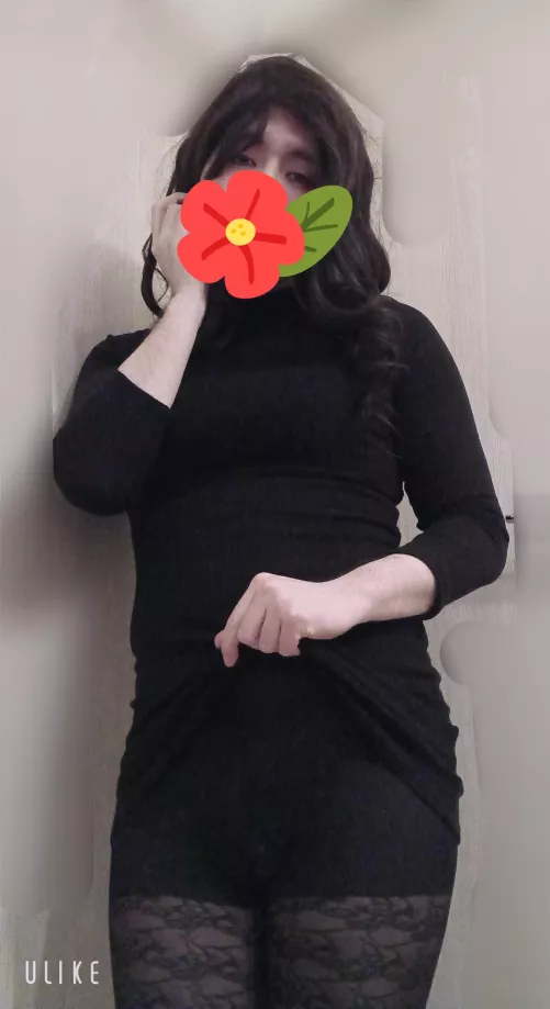 How this grad student is preparing for a date: wearing black tights without panties by Ok-Jellyfish-1376