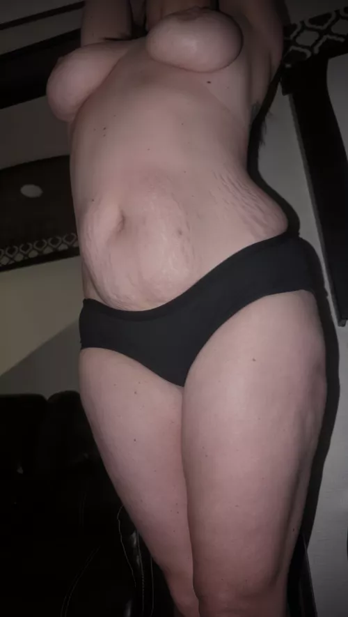 I hope you don't mind a few tiger stripes and hail dents on my mommy body, my husbands friends don't  by hotwifesidneylong