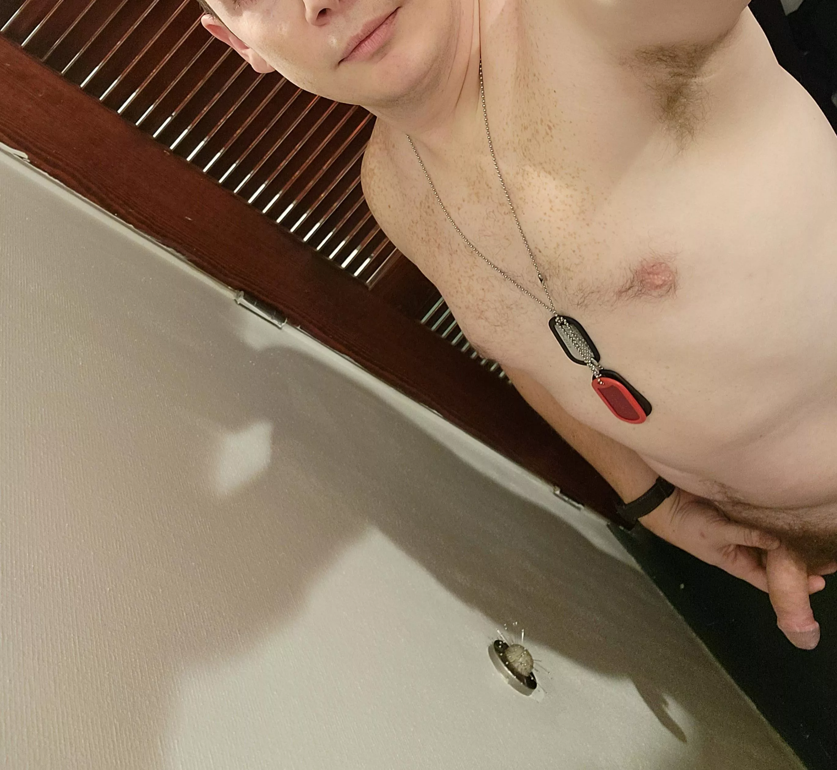 I was only trying on a shirt. Did I go too far in this dressing room?  posted by Nervous-Passion-4067