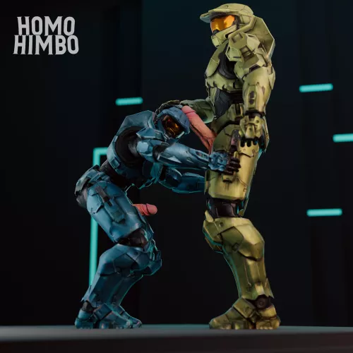 Master Chief has some fun with his friend 😈🤤 (X @HomoHimbo for more~) by homohimbo_