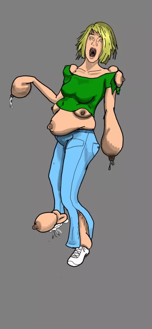 Multi breast horror by StretchedNotSoThin by DisastrousMagician98