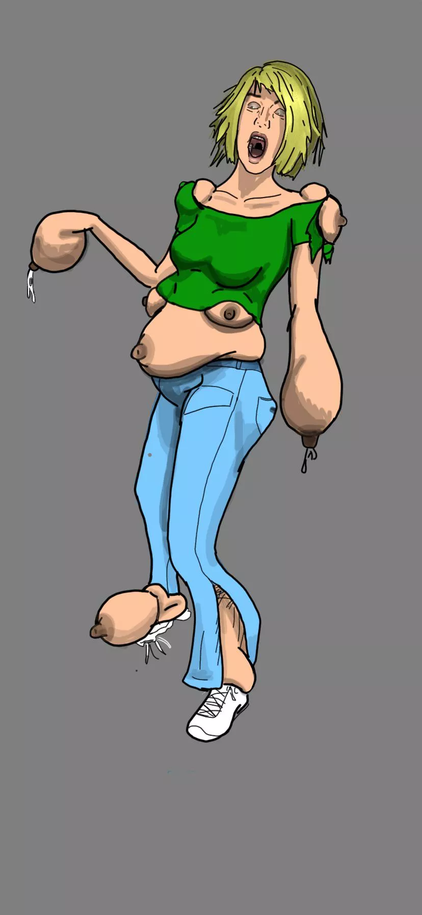 Multi breast horror by StretchedNotSoThin posted by DisastrousMagician98