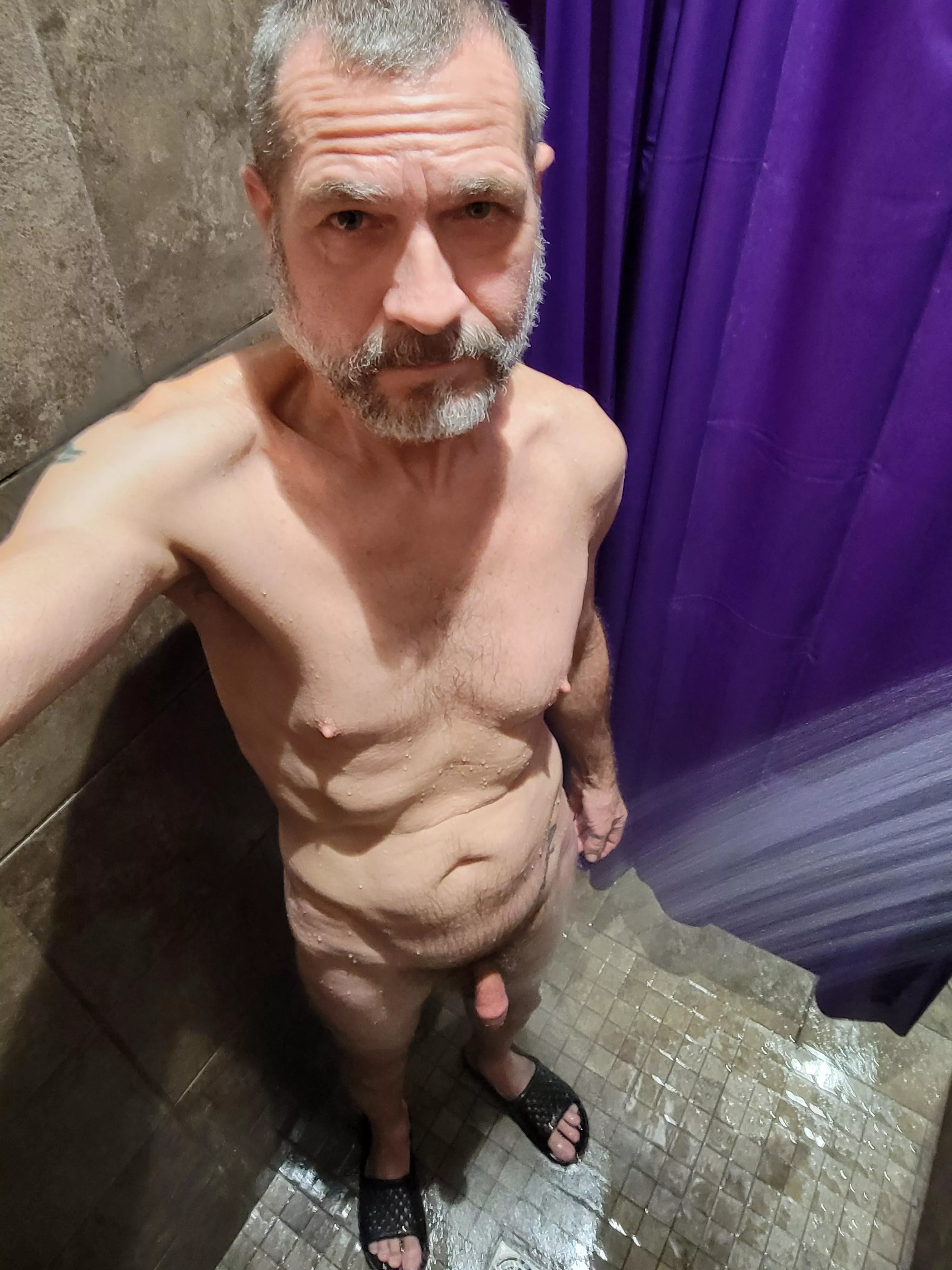 The locker room has been busy lately so I had to take a selfie in the shower today. posted by cut_restored