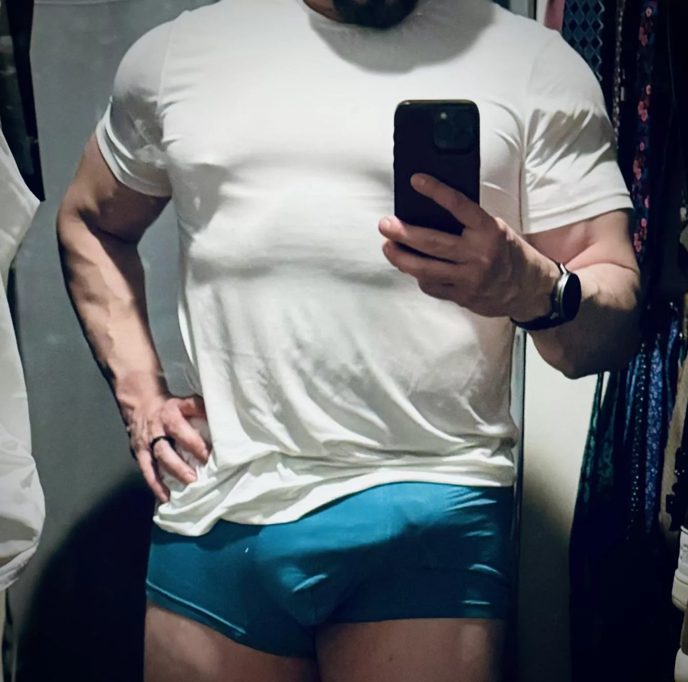 The Mrs bought me new underwear and wanted to see how it fit. posted by ECsbackup