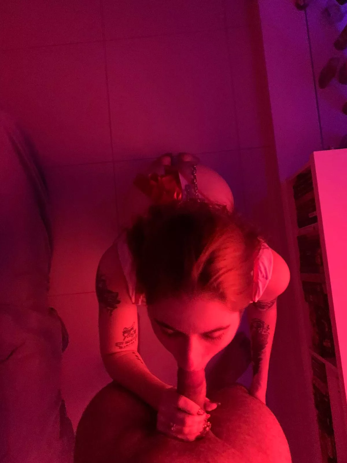 waiting for the milk... 👅💦 posted by foxy_n_wolf