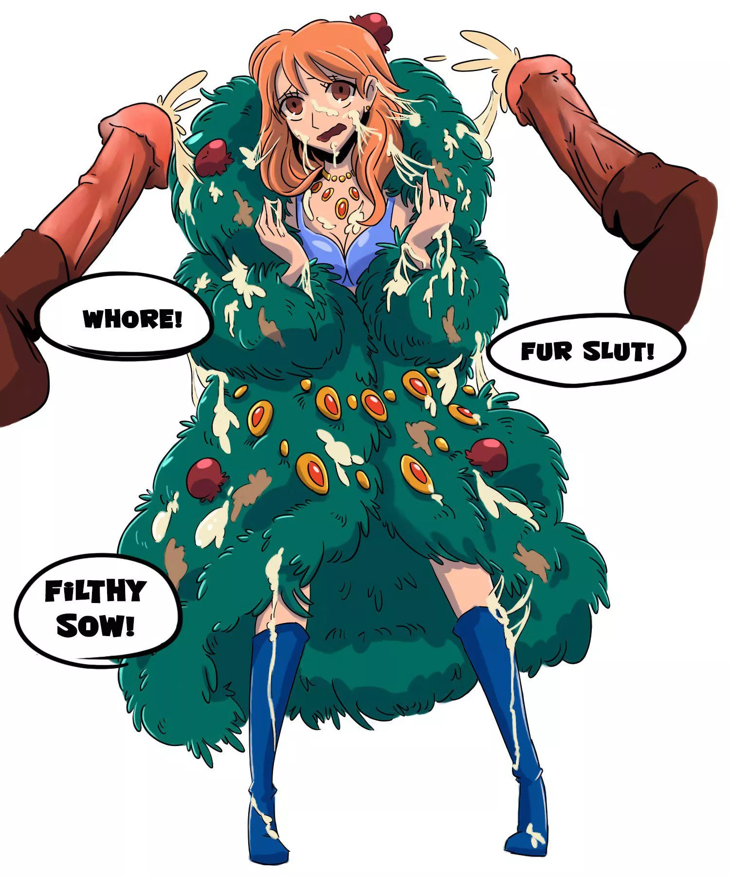 Dm me if you would rail Nami (one piece) in her long green Fox fur coat, and do some disgusting things to her 😏 posted by ValeriaLuver