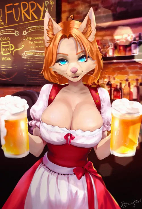 drinks on the house!! What will be your drink tonight? (art by me) 🍻 by surykt