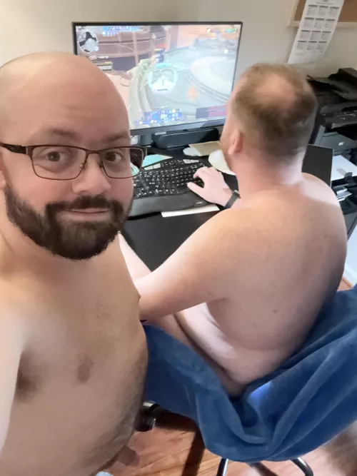 Gaming with my partner. Happy Saturday! by Right_Pilot