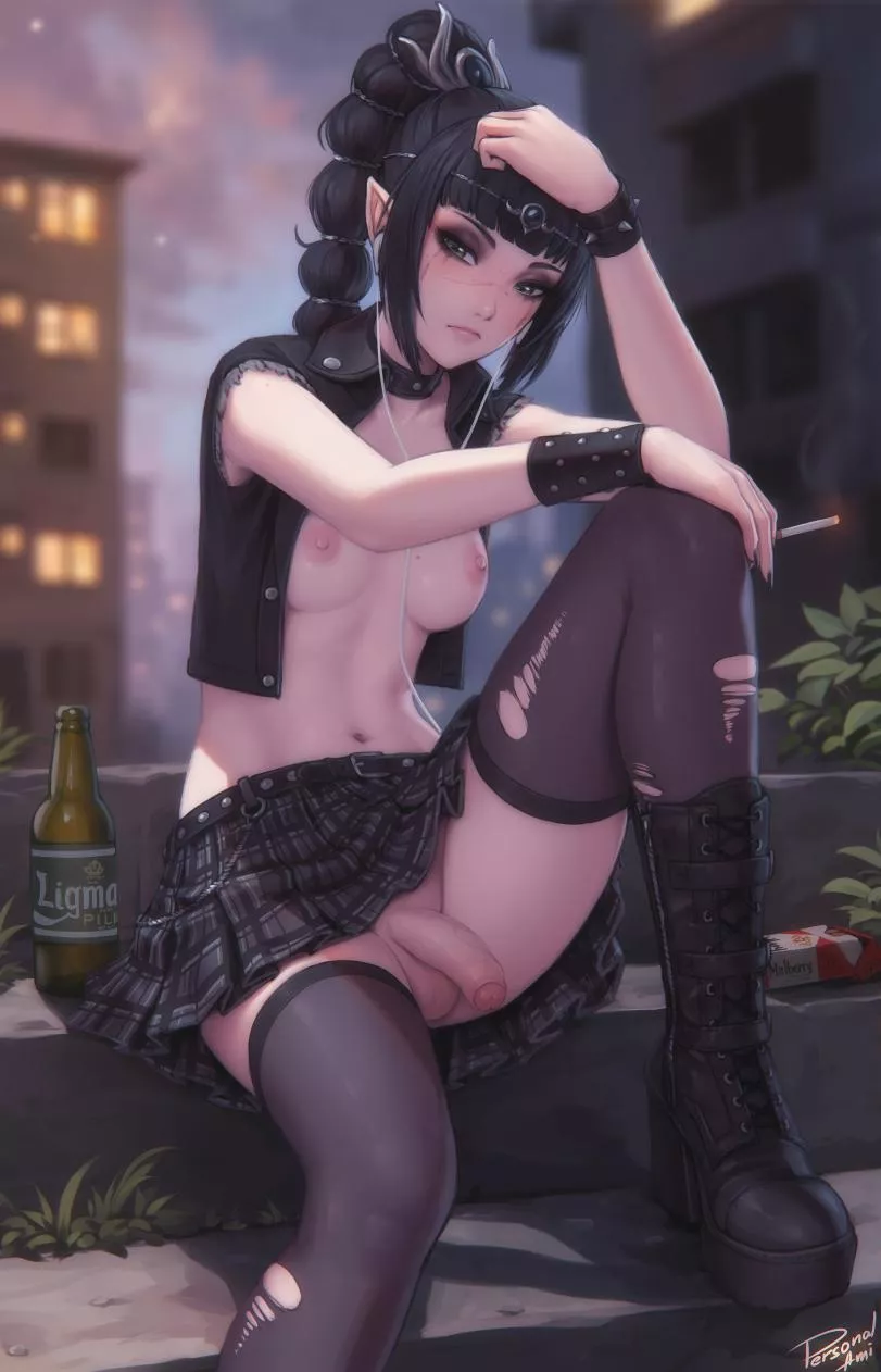 Goth Shadowheart shows off her cute little dick posted by QueenMia27