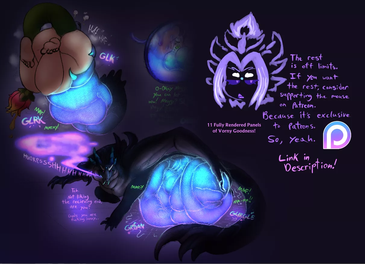 {Image} Year of the Maggy (OishiAtsukau) [Dragon Pred, Demoness Prey, Role reversal, F/F, Oral Vore, Digestion, Weight Gain, Fatal, Patreon Exclusive] posted by OishiAtsukau