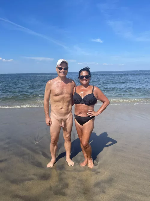 CFNM with my wife at the beach by Cgbnow