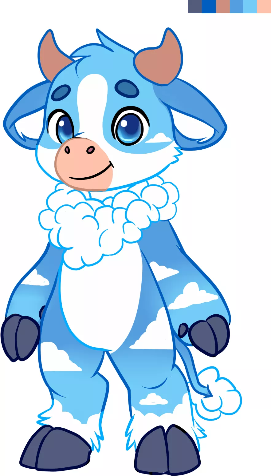 Cloudy Cow - Adoptable - First Cow OC I've Designed! posted by Glittering-Amount-68