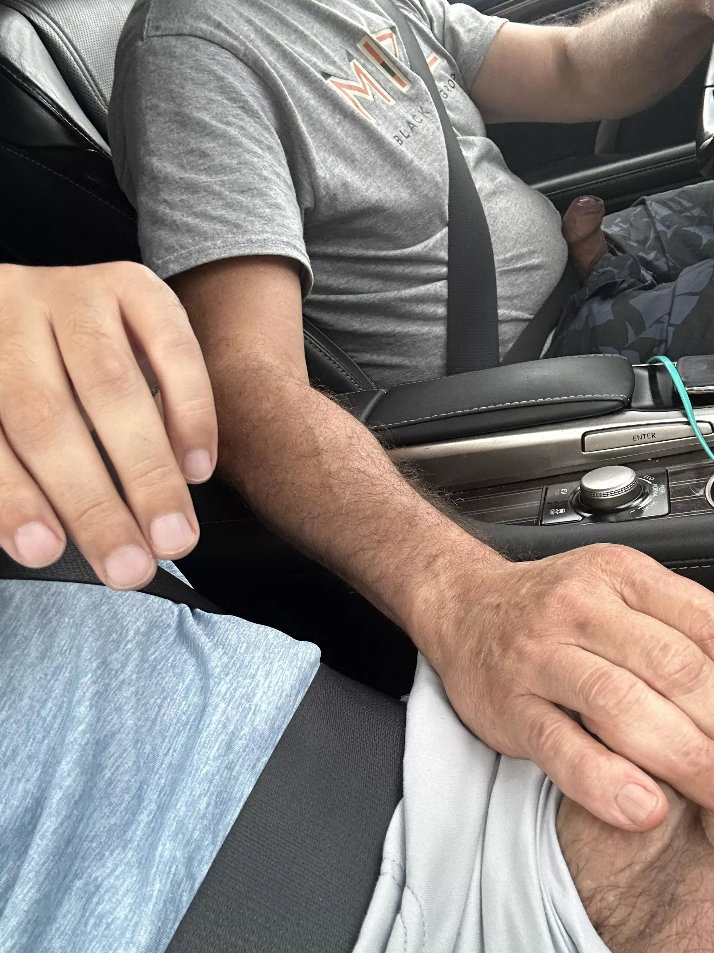 Daddy (55) and I (31) were running errands and he asked me to pull it out so he could stroke me posted by daddybringithome