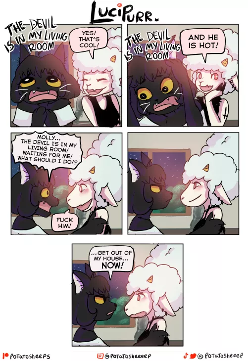 Devil in the Living Room by potatosheeps