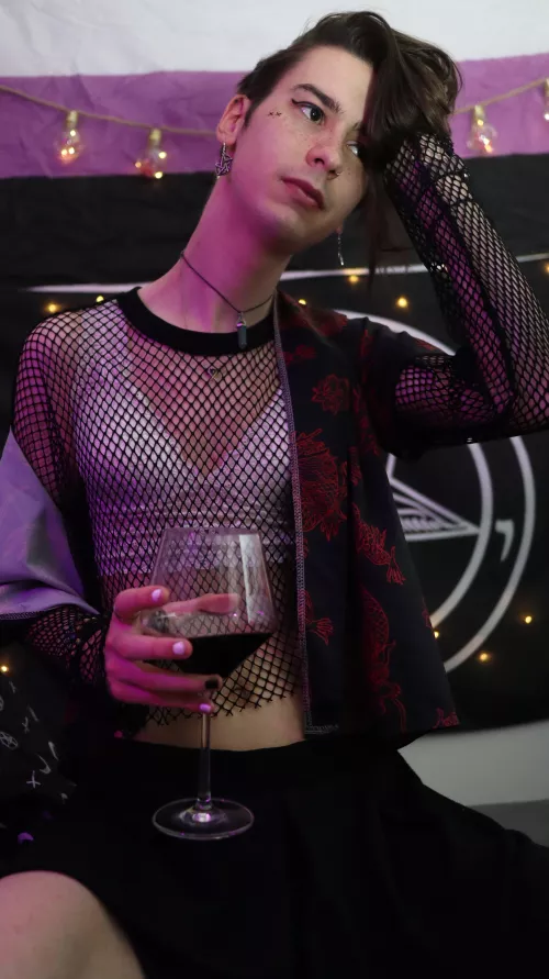 Have a glass of red with me? Or do you prefer something else? 💖 by Allie_Foxplay