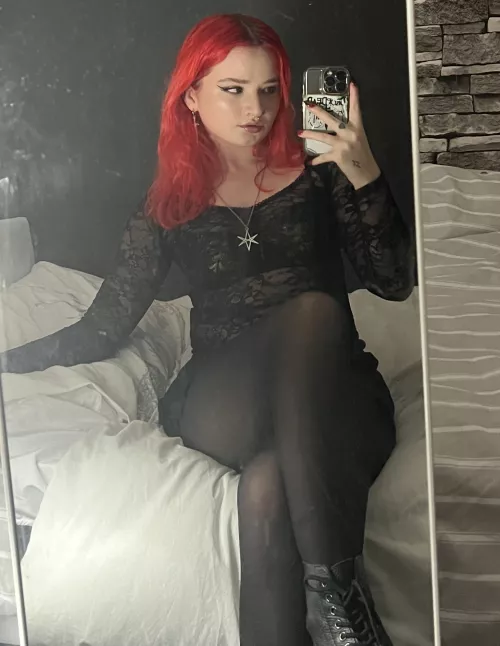 i love wearing my nylon’s with my doc marten boots by Valuable_Cook_9422