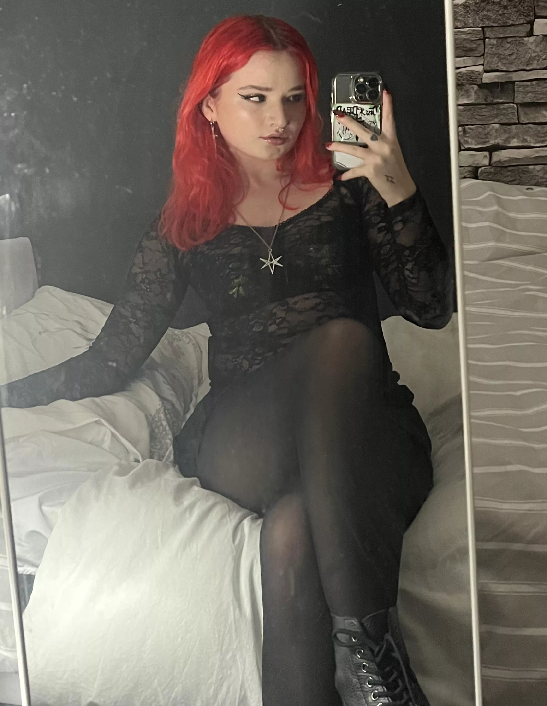 i love wearing my nylon’s with my doc marten boots posted by Valuable_Cook_9422