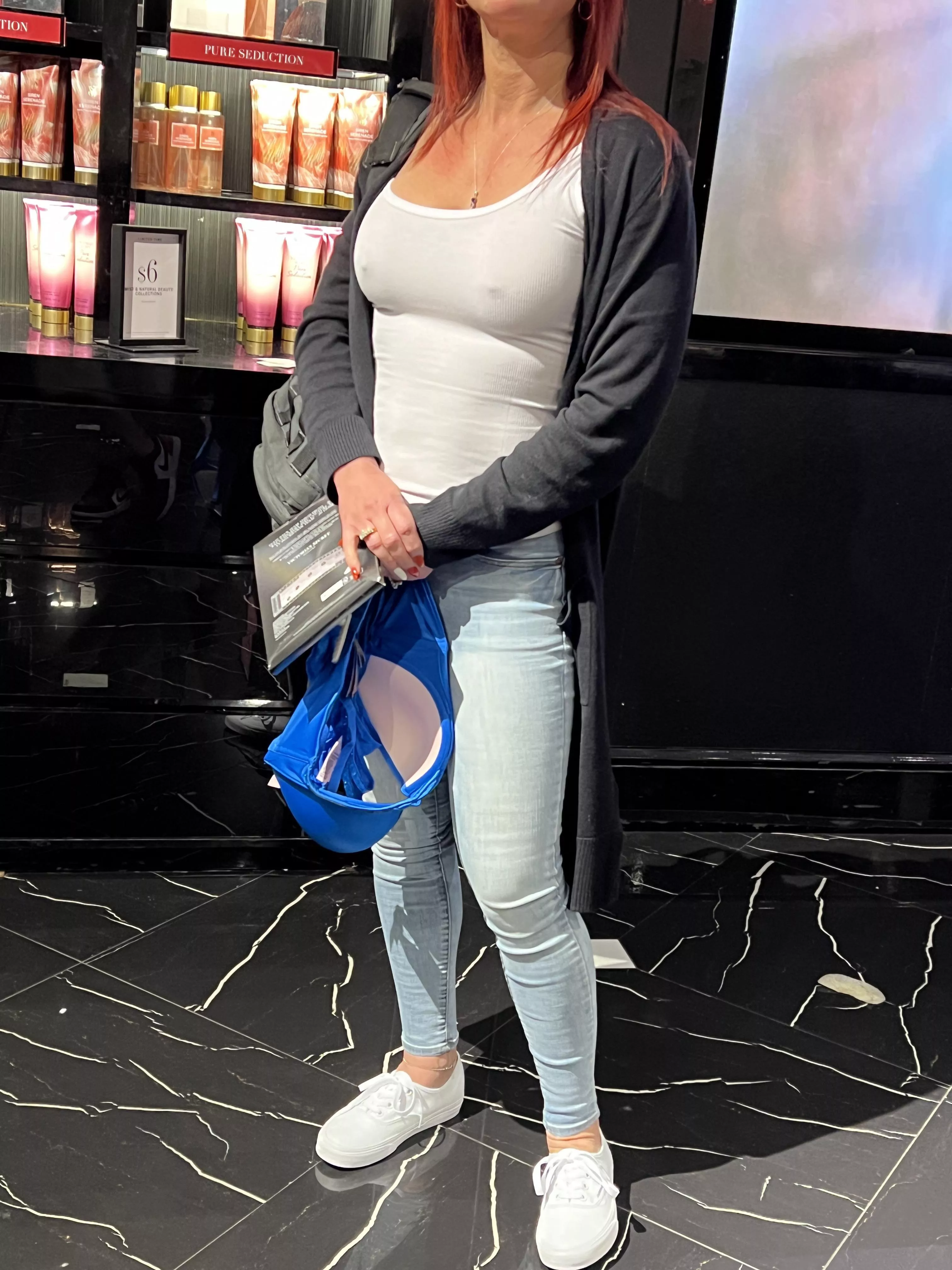 Is it weird being n Victoria Secret buying bras when I usually never wear one… posted by verysexywife420