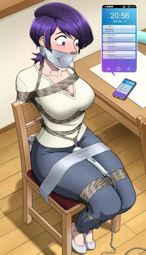 Komi’s mom got a little carried away during the self bondage session by -_-Midori-_-