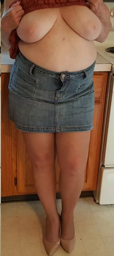 No bra, no panties, short skirt for MASTER'S easy access anywhere and anytime. posted by MrsHarleyFun