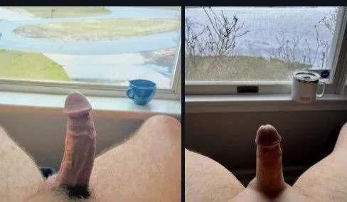 Rain or snow there’s nothing better than naked coffee with friends. Enjoy your coffee u/Fatandmad posted by J2915