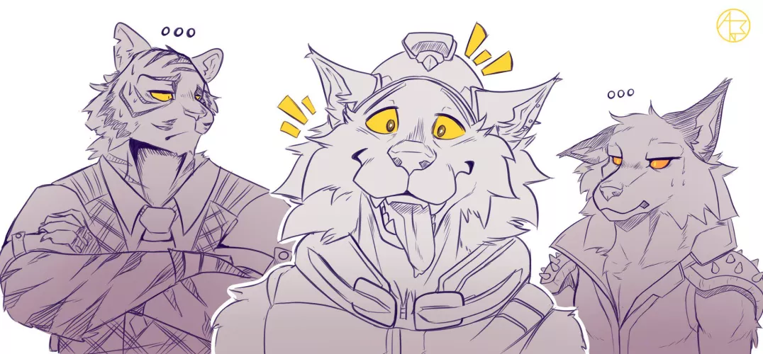 The squad 🐯🐺🦊 by A_M_N-