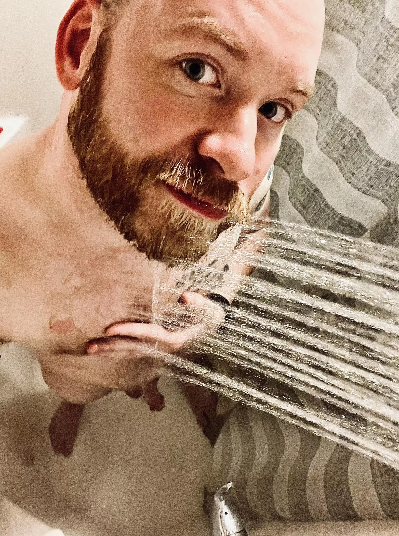 There’s enough room in this shower for two…if I pin you against the wall. posted by thepinkpandemix