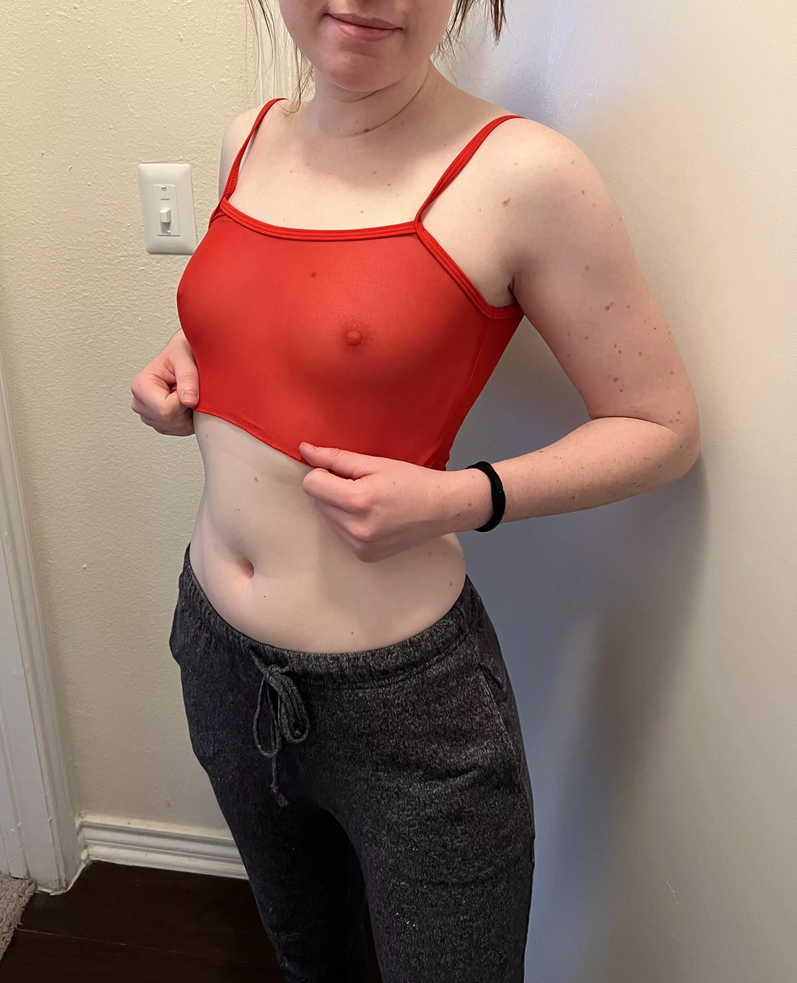 This top isn't too revealing to go out in, right? posted by ToplessCowboy