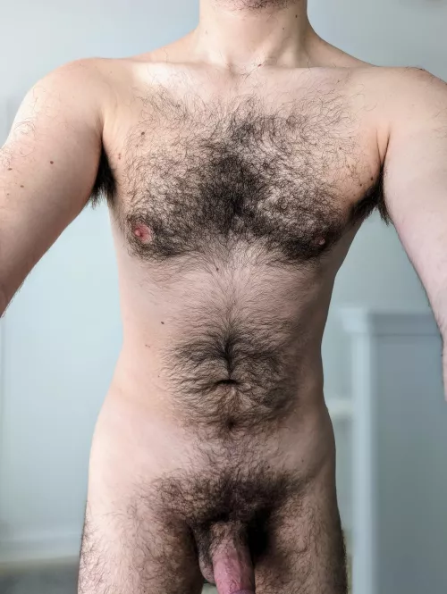 (31) I decided to snap a picture of my hairy chest before I took a shower this morning by Rod-Hard7