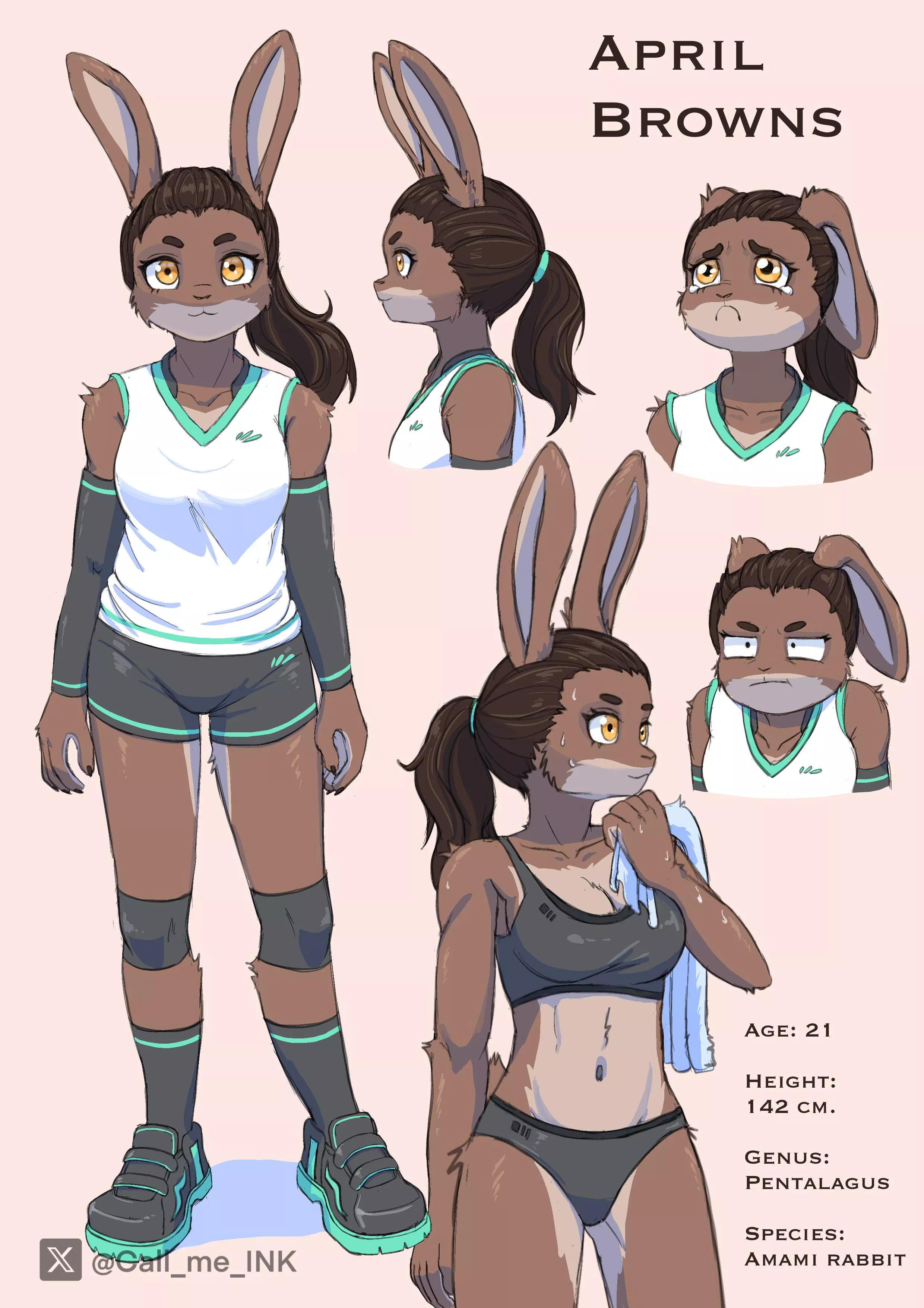 A slight re design of my OC April 🤎 (art by me) posted by EricJeffurson