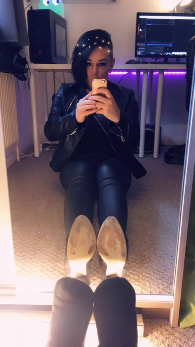 Biker chic boots! posted by Successful_Repeat_52