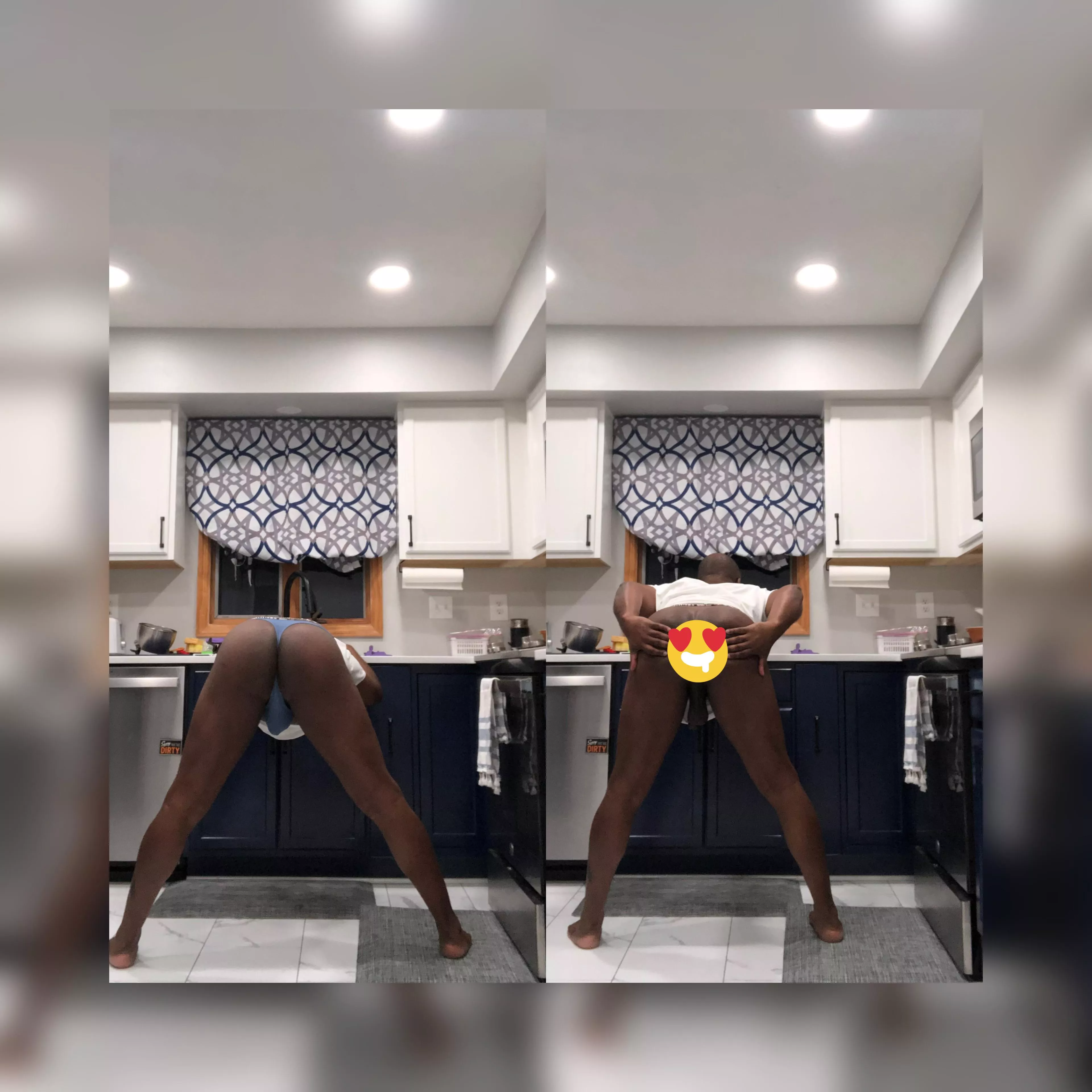 Do you like me bent over in a thong or no thong cheeks spread? posted by ToyGuy_Reviews